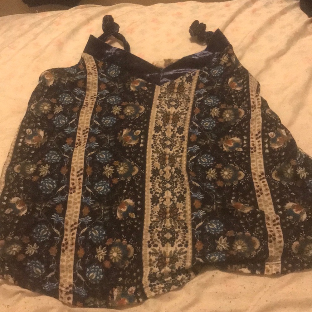 Velvet Trimmed Camisole Tank Top